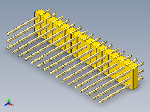 彩色公头100mil（2.54mm）系列-DS1021_yellow_3x16p_100mil_Type5_rev1.0