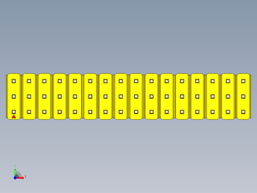 彩色公头100mil（2.54mm）系列-DS1021_yellow_3x16p_100mil_Type5_rev1.0前视缩略图