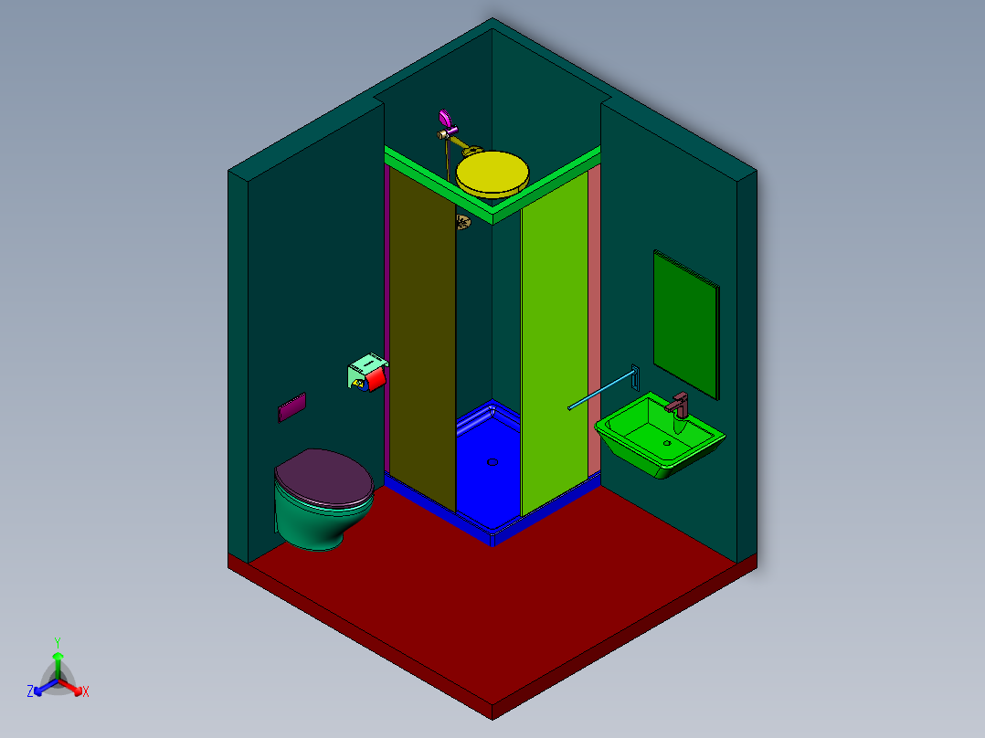 小户型单人卫生间装修效果图