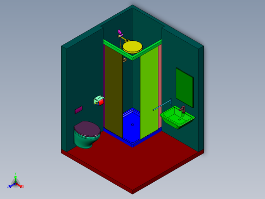 小户型单人卫生间装修效果图