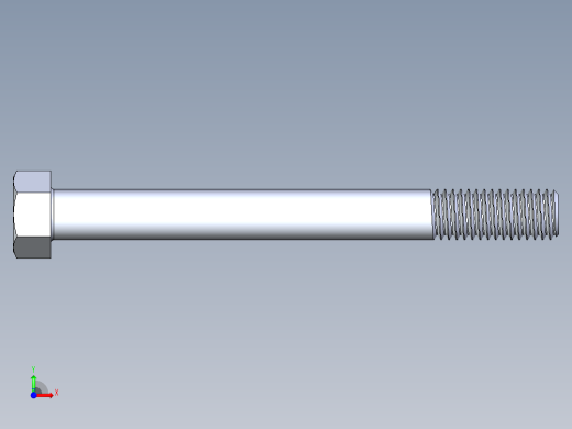 UNC 六角螺栓-Hex Bolt 0.500-13 x 5前视缩略图