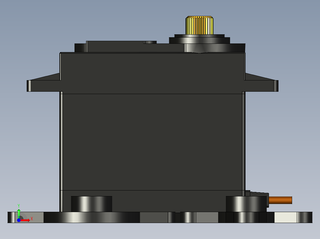 Servo+Motor+MG996R_+一字摇臂前视图