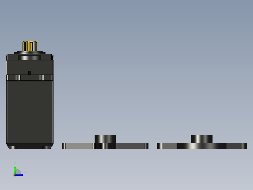 Servo+Motor+MG996R_+一字摇臂左视图