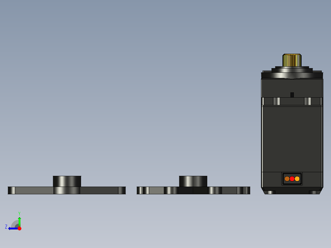 Servo+Motor+MG996R_+一字摇臂右视图