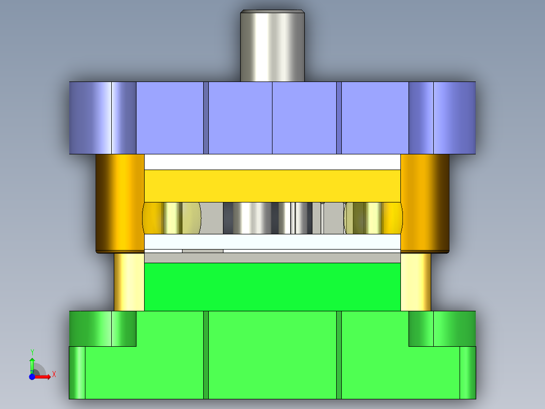 葫芦青铜片级进模（CAD图+Proe三维）前视图