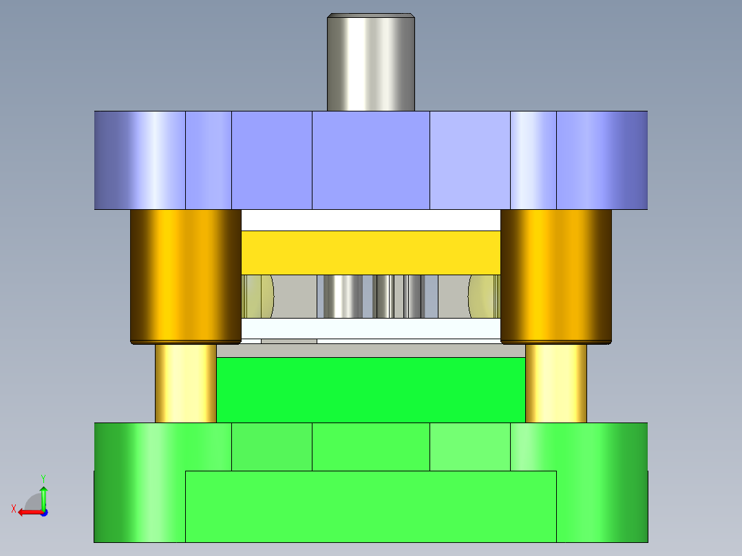 葫芦青铜片级进模（CAD图+Proe三维）后视图