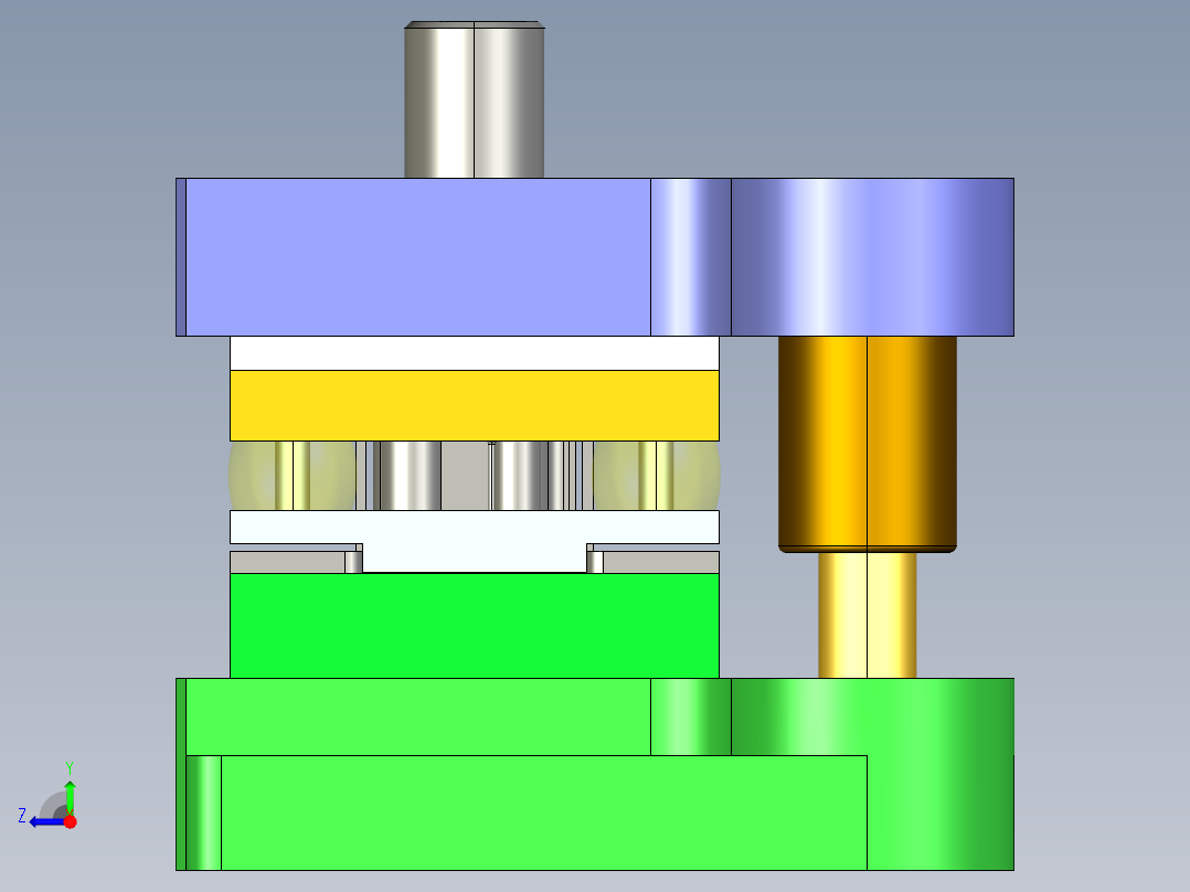 葫芦青铜片级进模（CAD图+Proe三维）右视图