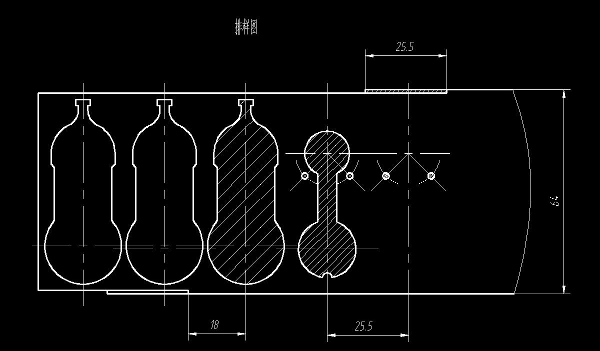 葫芦青铜片级进模（CAD图+Proe三维）