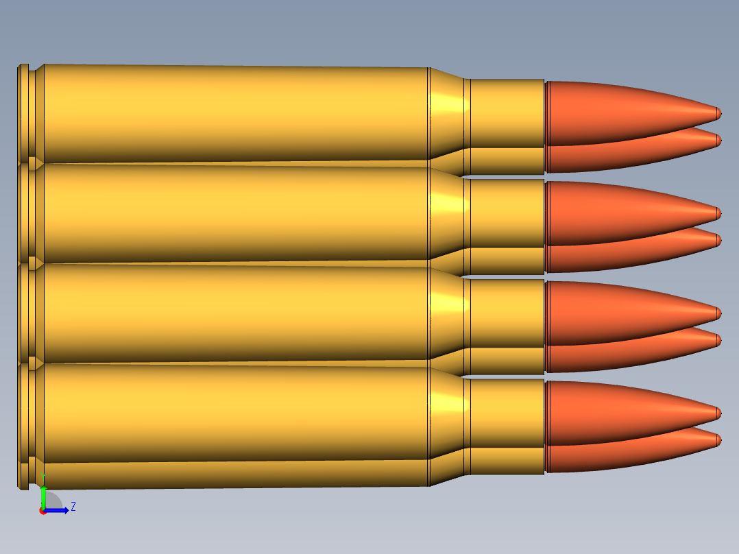 M1 Garand 零件模型左视图