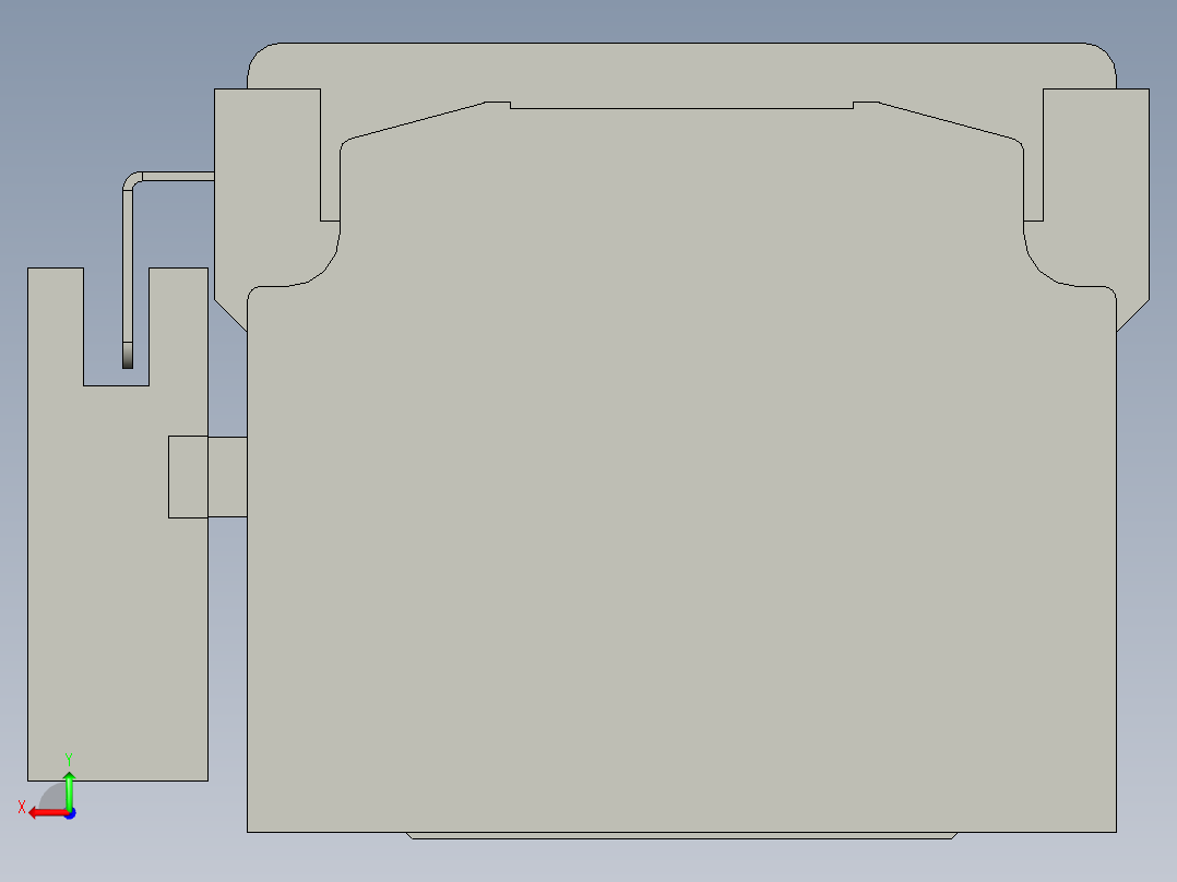直线模组LHA6-S600-M-200W(16丝杆)设计图纸后视图