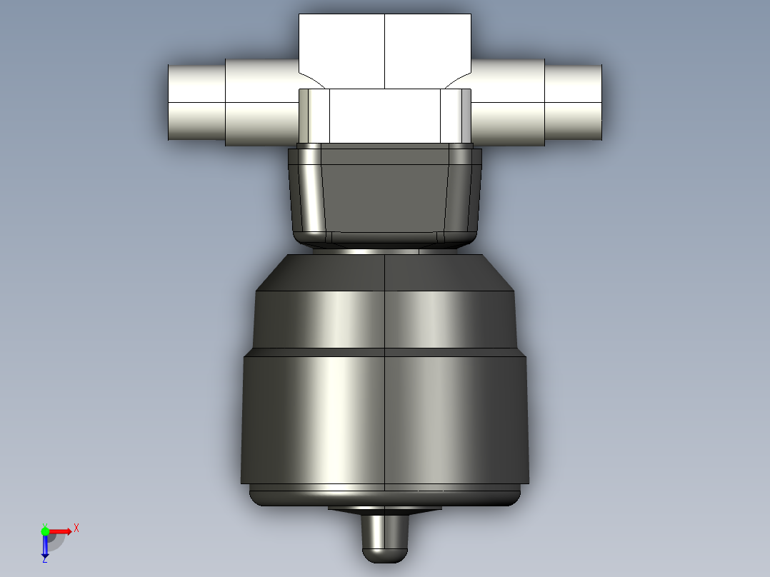 1DKDCCP NC 气动隔膜阀常闭，与男性的两端，用公制系列俯视图