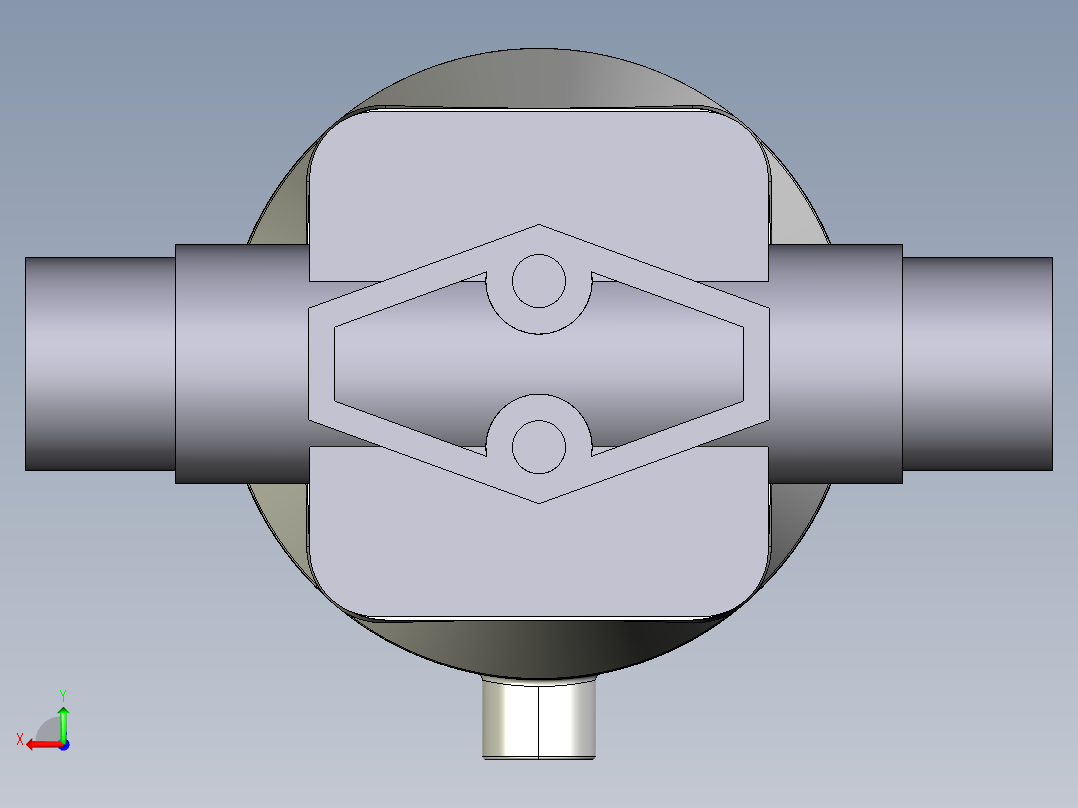 1DKPDVCP NC 气动隔膜阀常闭与男性的两端，公制系列PVC-U后视图