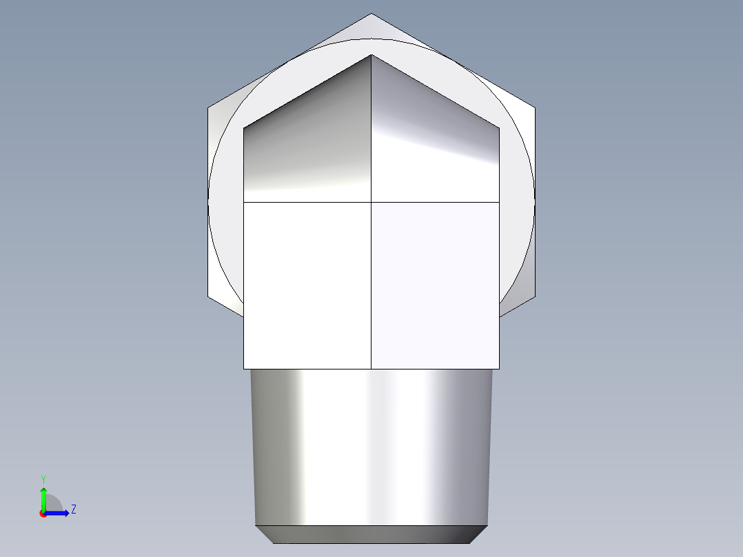 卡套式工业通用硬管接头EO_Male_stud_elbow_WE25S1NPTCF左视图