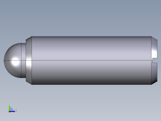 定位柱(中荷重)(英吋) 2B02-3D多系列多零件图纸模型左视缩略图