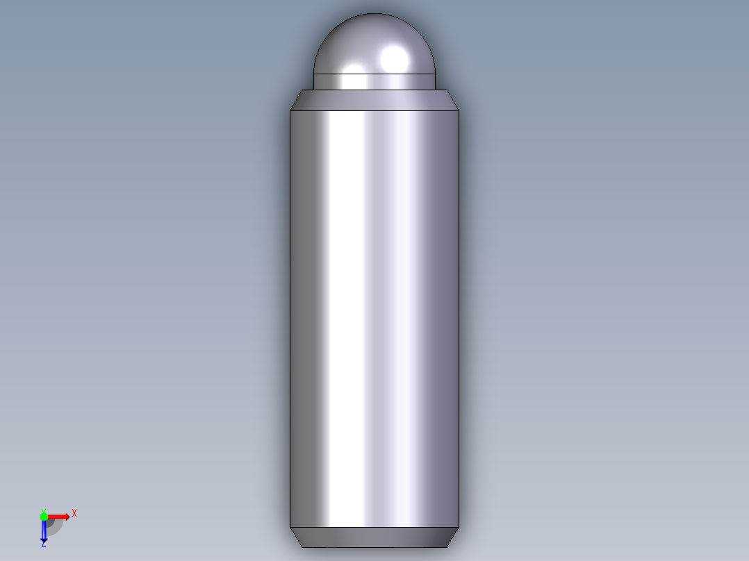 定位柱(中荷重)(英吋) 2B02-3D多系列多零件图纸模型俯视图