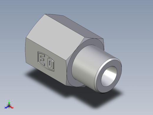 卡套式工业通用硬管接头EO_Swivel_connector_GAI06SR71X正等轴测缩略图