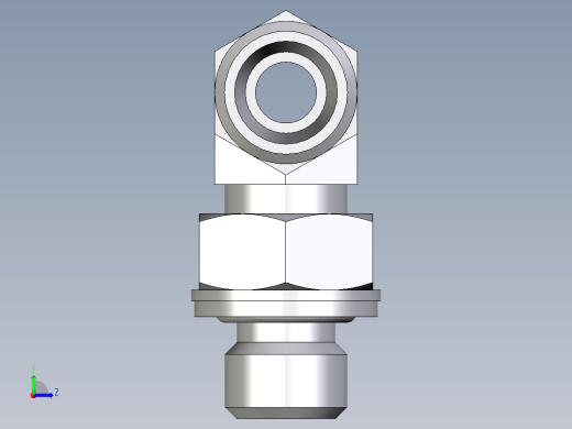 卡套式工业通用硬管接头EO_Adjustable_locknut_branch_tee_TEE08LMOMDCF左视缩略图