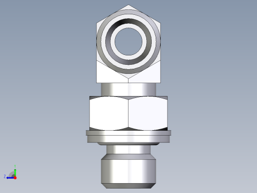 卡套式工业通用硬管接头EO_Adjustable_locknut_branch_tee_TEE08LMOMDCF右视缩略图