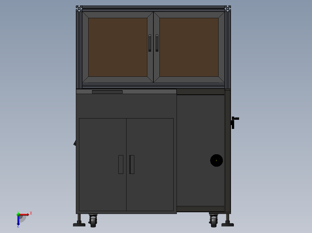 气动开箱机俯视图