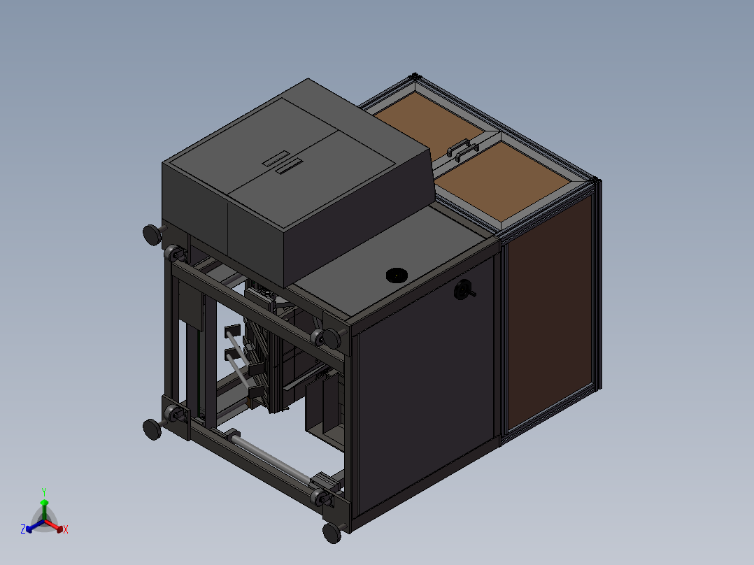 气动开箱机正等轴测图