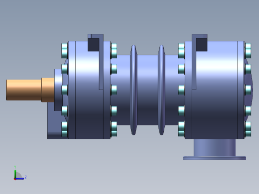 螺杆压缩机设计 SW三维+CAD+说明书左视缩略图