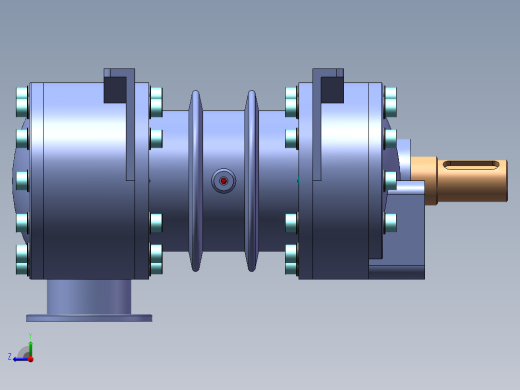 螺杆压缩机设计 SW三维+CAD+说明书右视缩略图