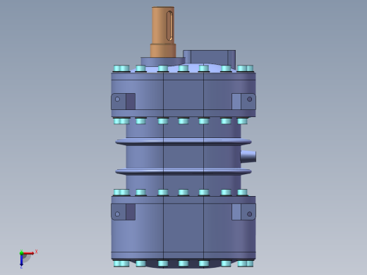 螺杆压缩机设计 SW三维+CAD+说明书俯视缩略图