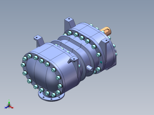 螺杆压缩机设计 SW三维+CAD+说明书正等轴测缩略图