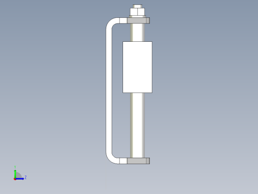 自動滑動張力器AST-3D多系列多零件图纸模型左视缩略图