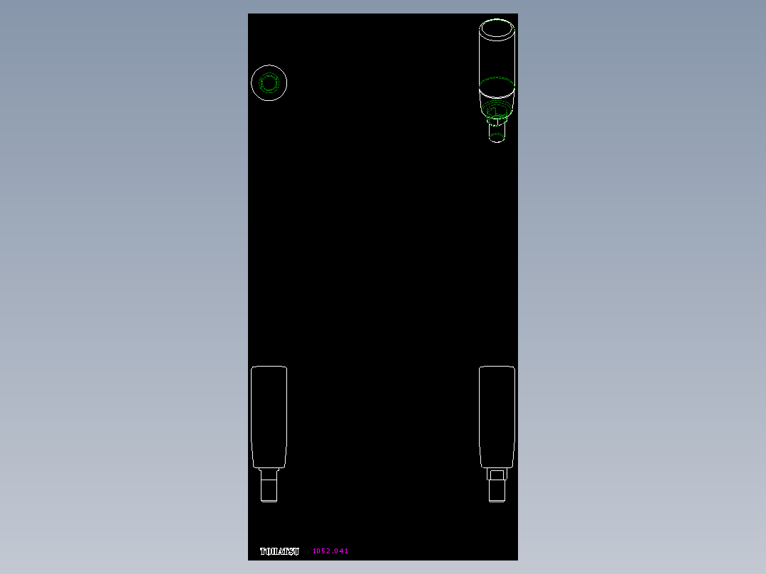 旋轉把手(電木)1052-2D多系列多零件图纸模型