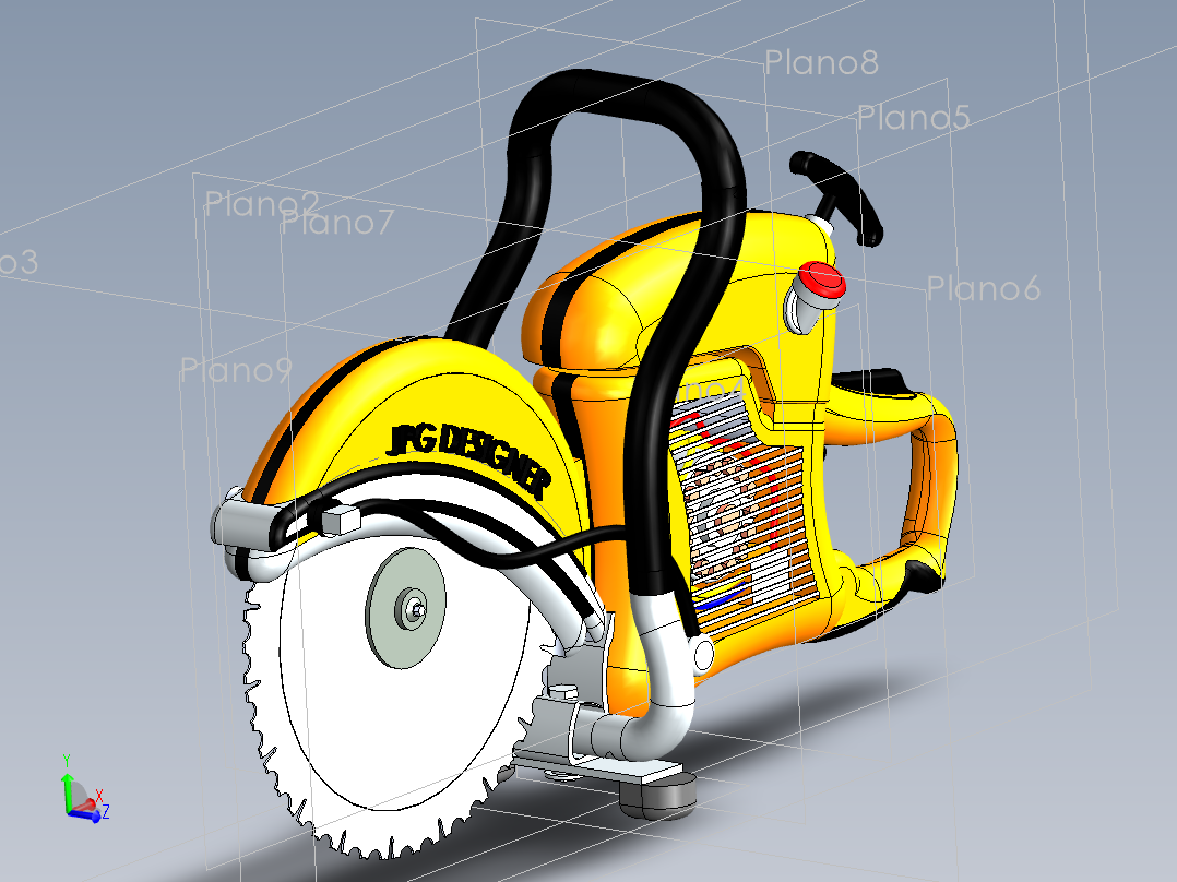 旋臂锯模型3D图纸 Solidworks设计