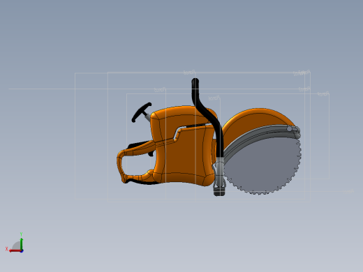 旋臂锯模型3D图纸 Solidworks设计后视缩略图