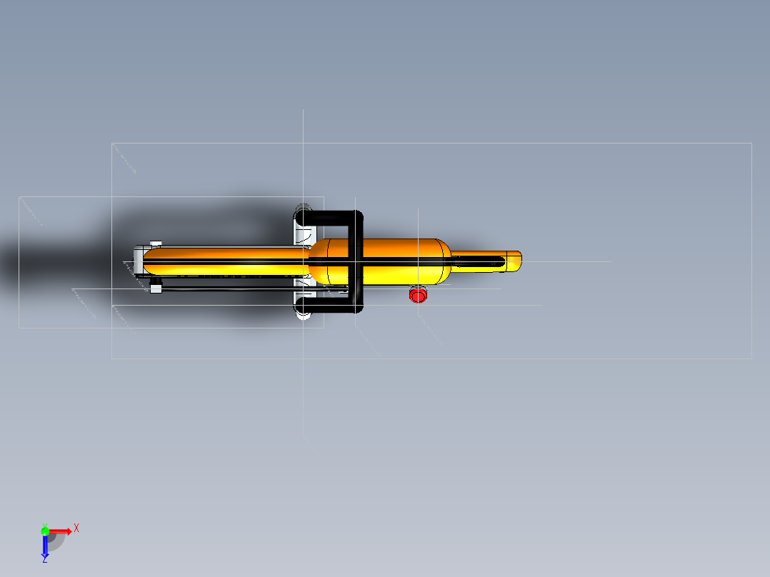 旋臂锯模型3D图纸 Solidworks设计俯视图
