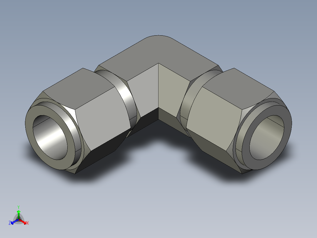 卡套式工业通用硬管接头10_ebu-s主视图
