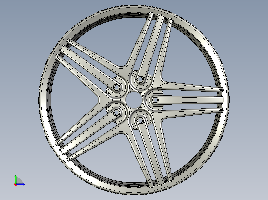 HAMANN轮毂3D图纸 IGS格式左视图