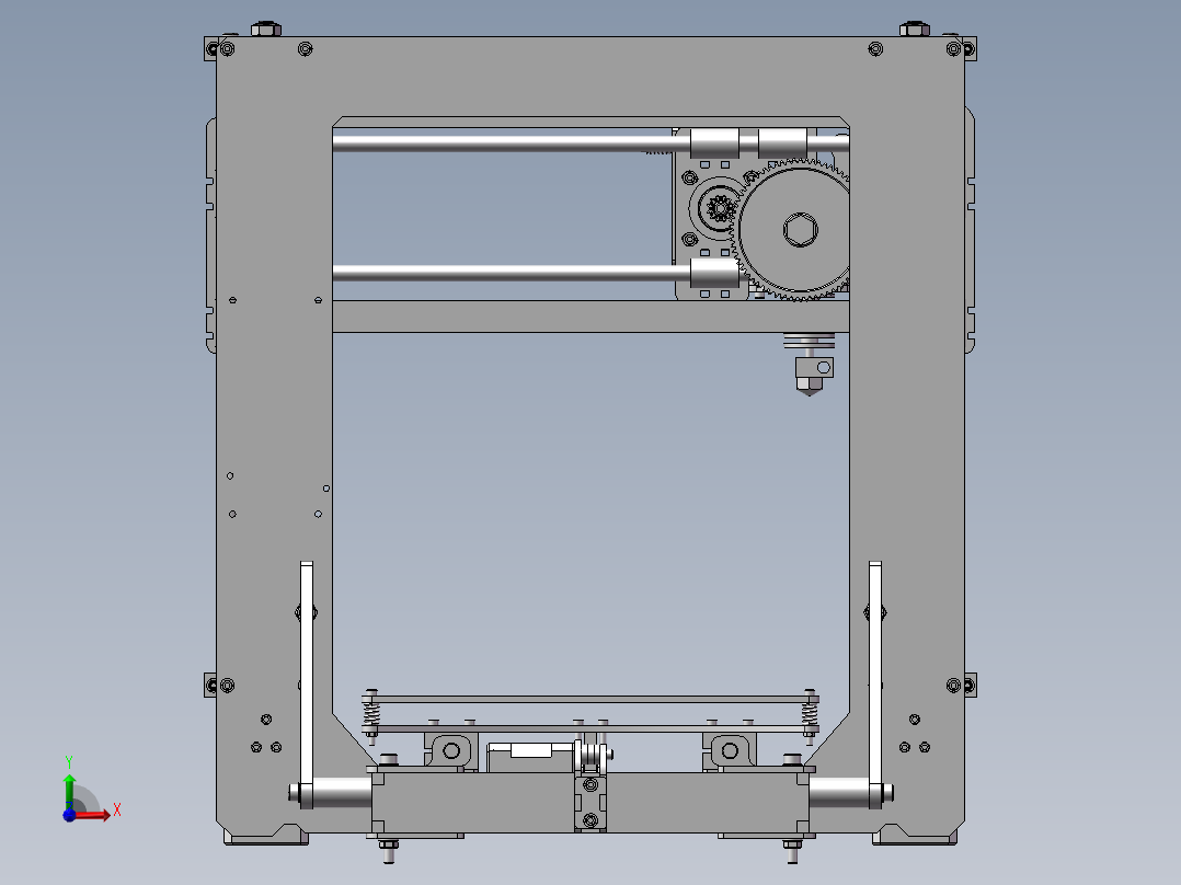 打印机设备模型设计前视图