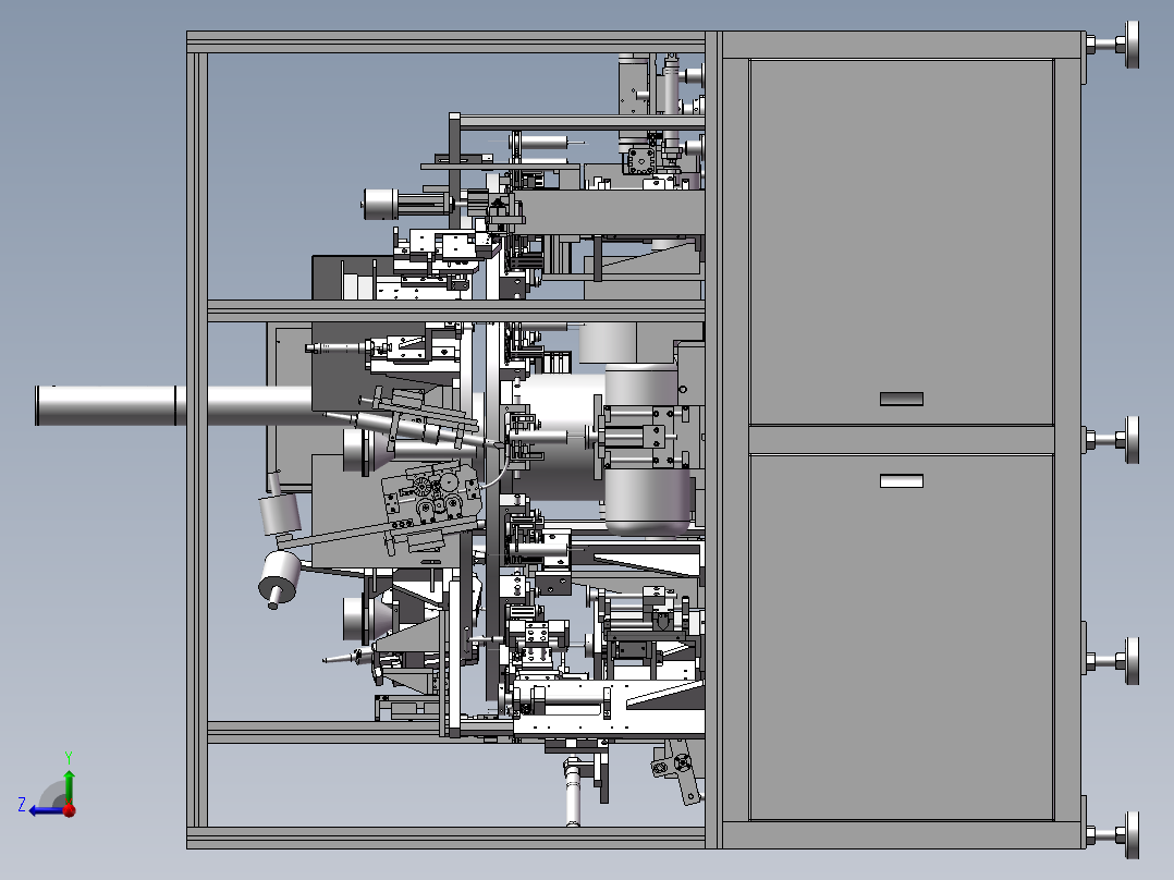 圆形电容穿心焊接机右视图