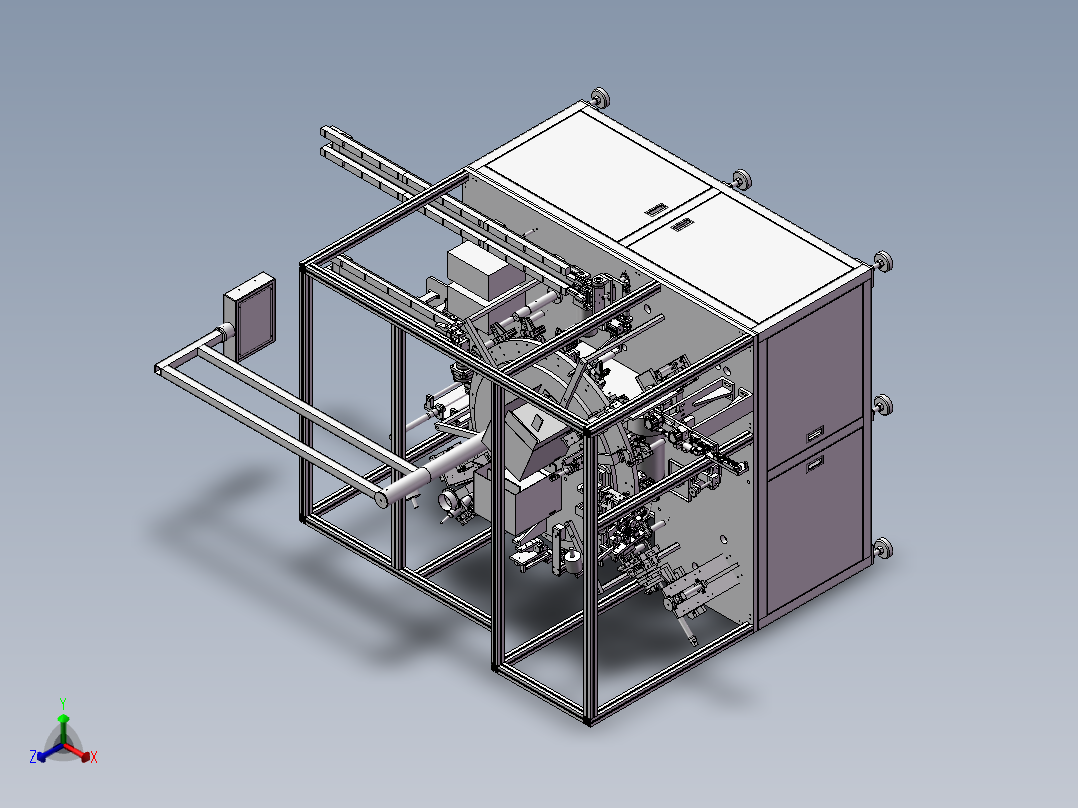 圆形电容穿心焊接机正等轴测图