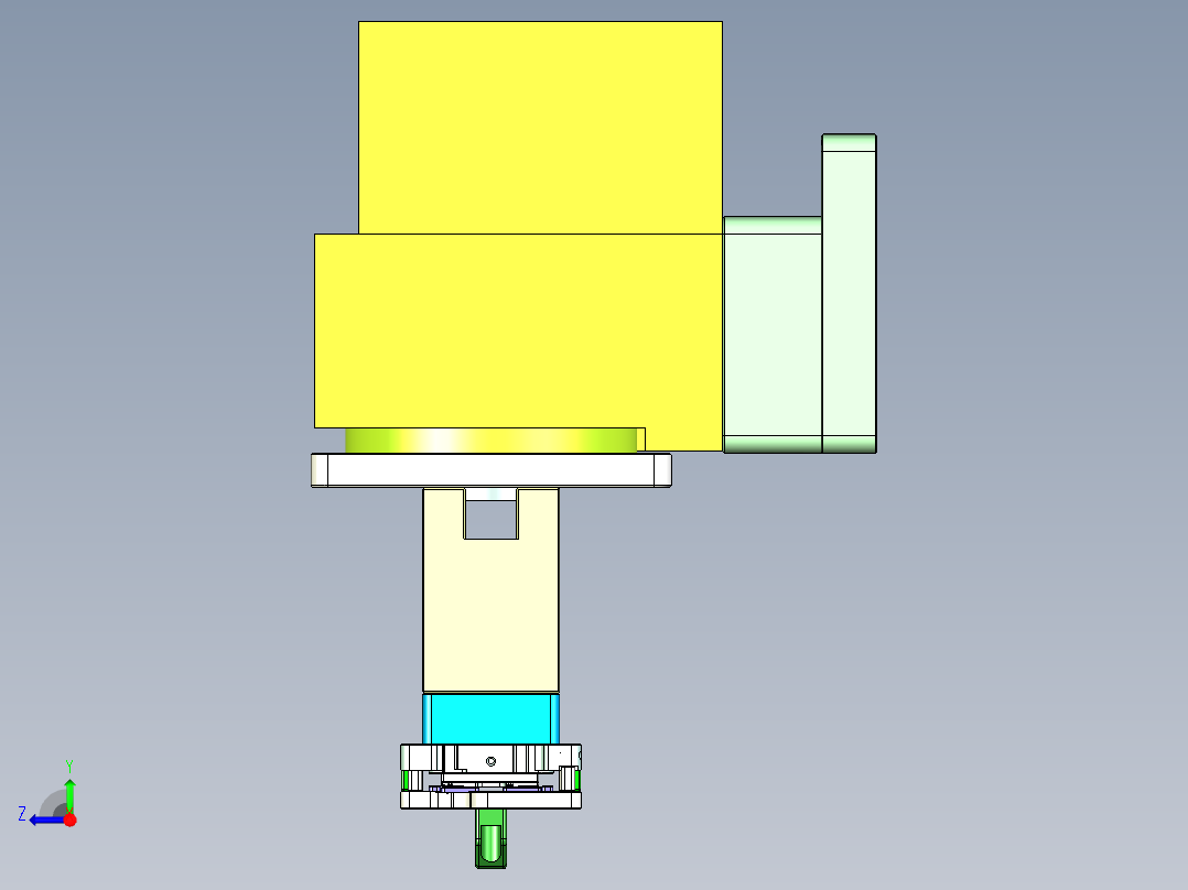 X1-笔记本CNC工装夹具三维模型CNC6-0311右视图