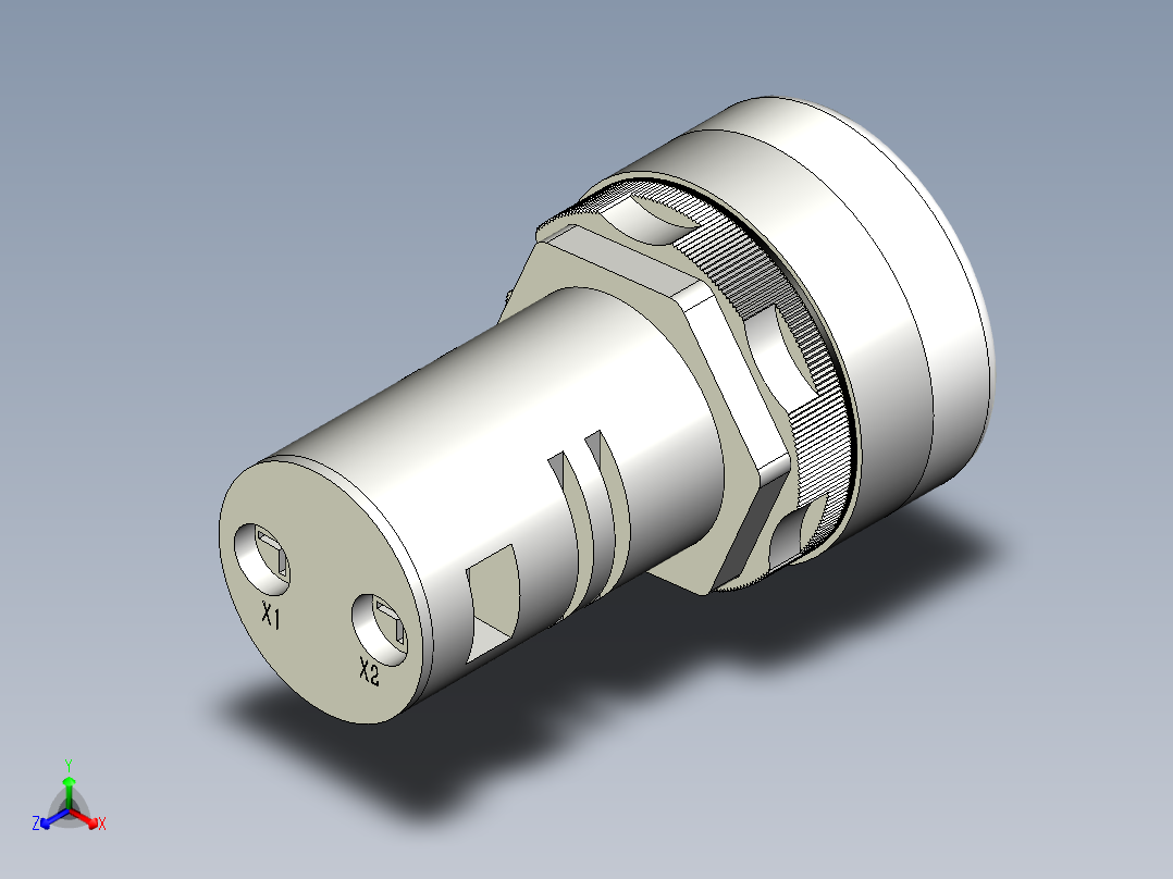 德力西电气LD11-22D纯白正等轴测图
