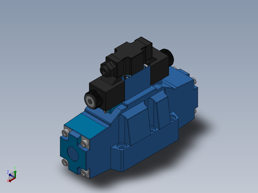 FWH-06交流线盒式电液换向阀正等轴测图