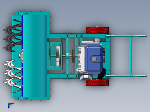 手扶式除雪机1俯视缩略图