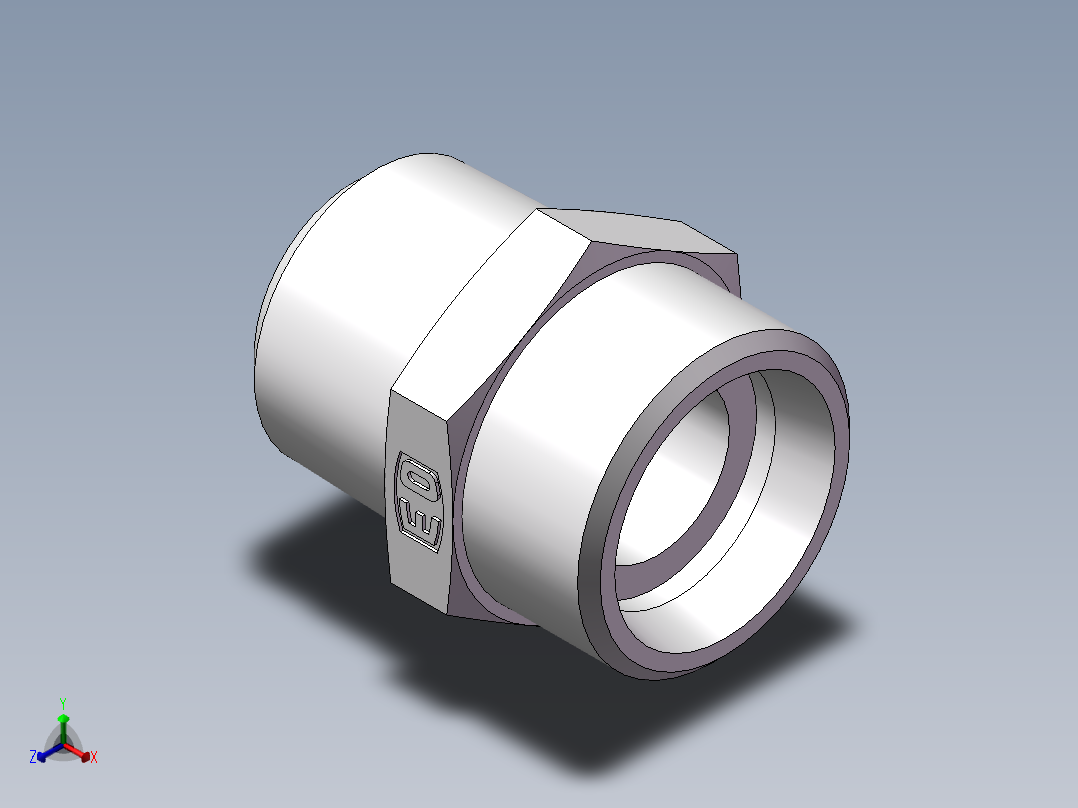 美制锥螺纹、1CN-30-12正等轴测图