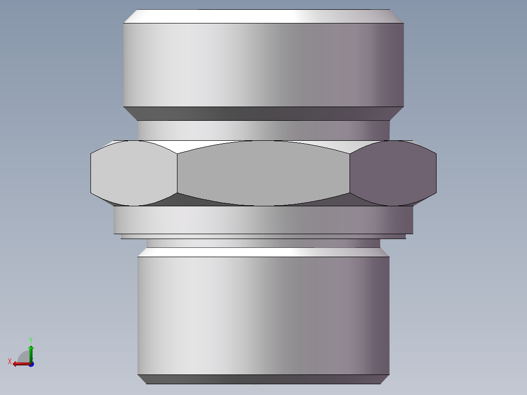 公制螺纹ED密封、1CM-30-27WD后视图