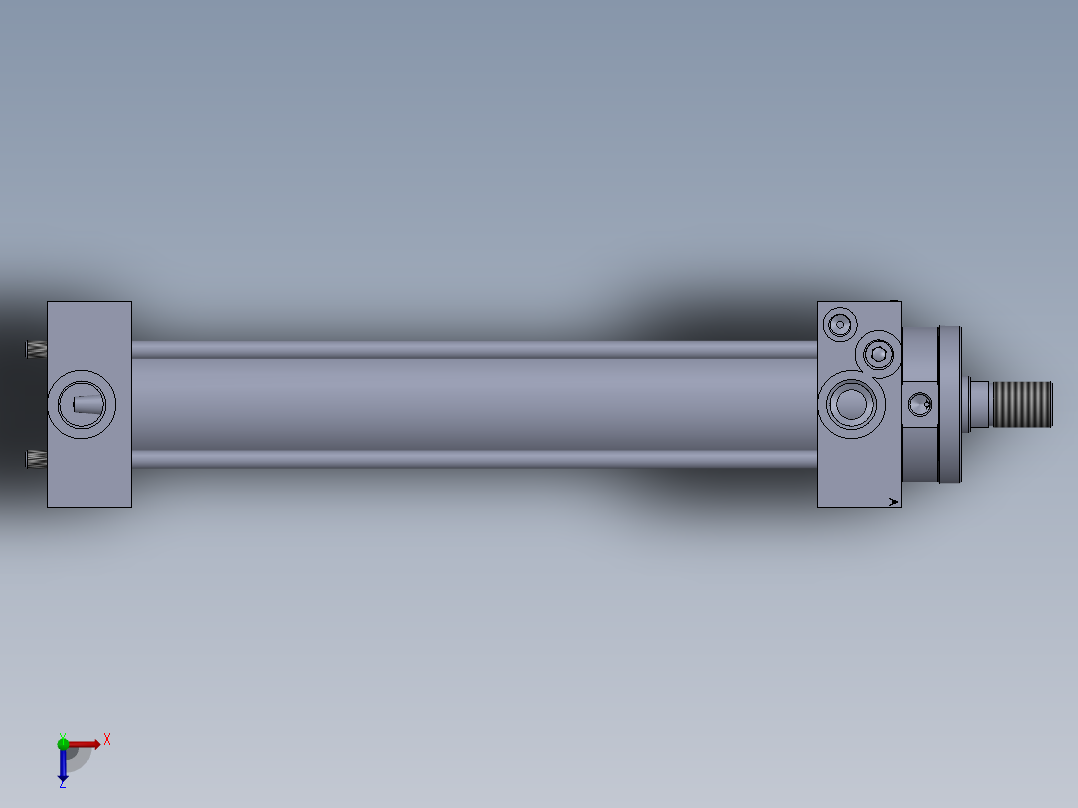 拉杆液压缸r-40x25x251-mm-1.snapshot.1俯视图