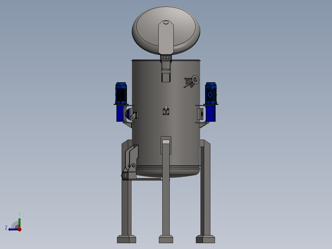 破碎机、医疗垃圾破碎机右视图