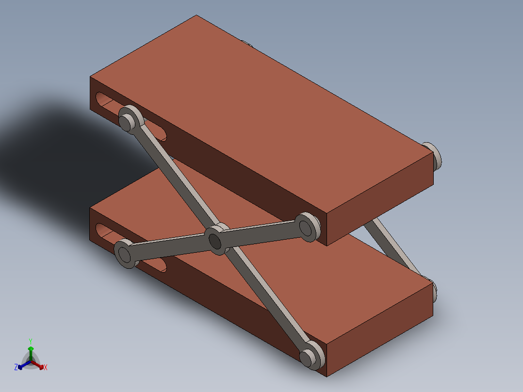 剪式升降台 (1)正等轴测图