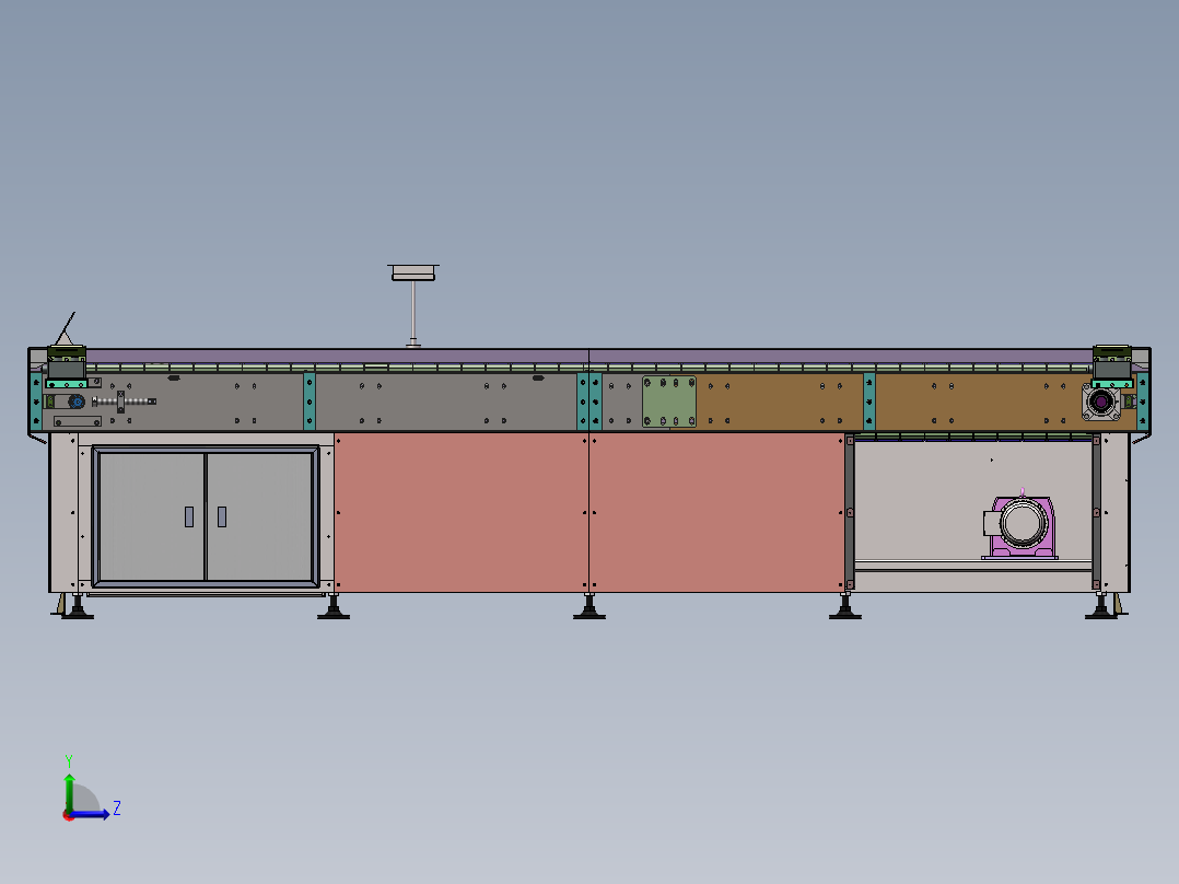 3.5m 板式输送线左视图