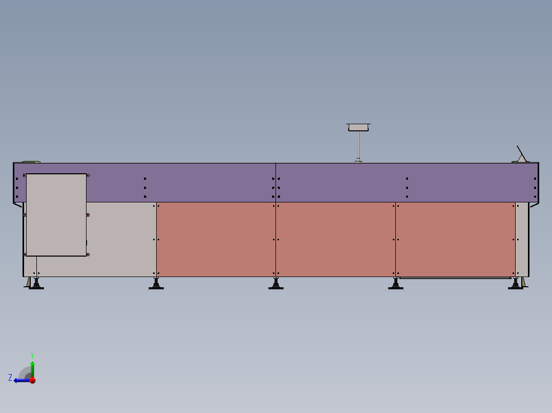 3.5m 板式输送线右视图