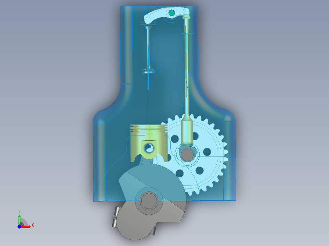 马达压缩结构前视图